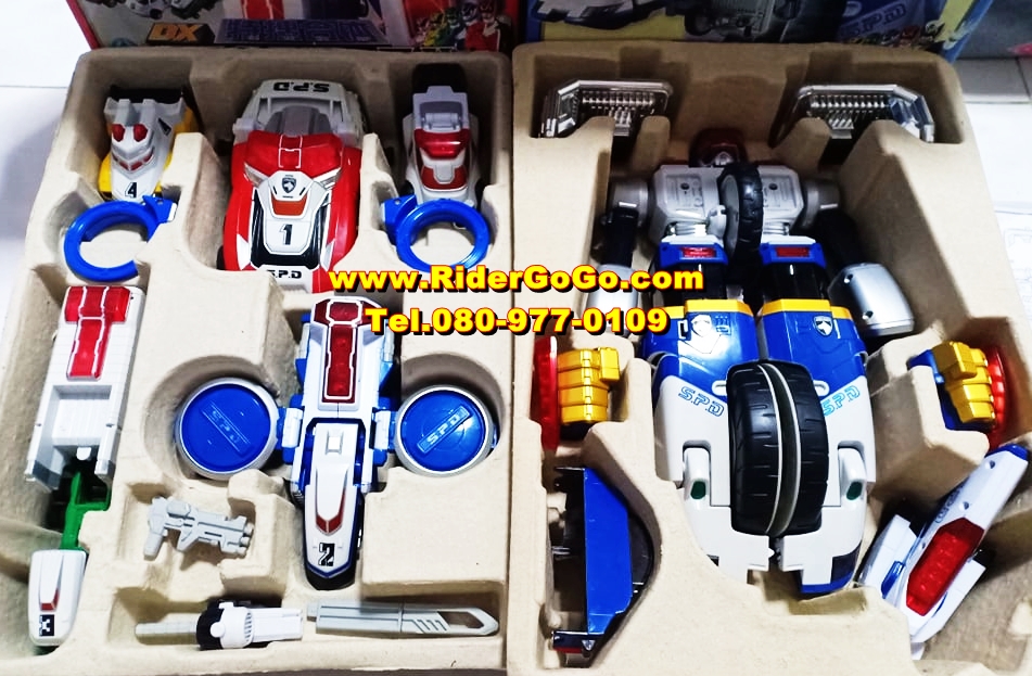 หุ่นยนต์ขบวนการเดกะเรนเจอร์ เดกะเรนเจอร์โรโบ & เดกะไบค์ โรโบ Dekaranger (DX Dekaranger Robo & DX DekaBike Robo) สภาพดีของแท้Bandai จากประเทศญี่ปุ่น รูปที่ 5
