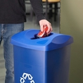 Untouchable? Square Recycling Container  ถังขยะรีไซเคิลสี่เหลี่ยมทรงสูงฝาเจาะช่องตามสัญลักษณ์