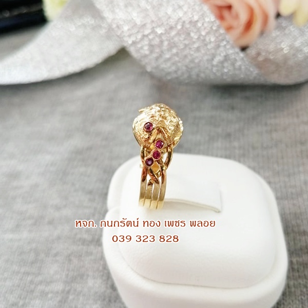 แหวนกลเมืองจันท์ แหวนรูปปลา พลอยทับทิม แหวนทองแท้ เครื่องประดับจากจันทบุรี ผ่อนผ่านบัตรเครดิต 0% นานสูงสุด 10 เดือน รูปที่ 11