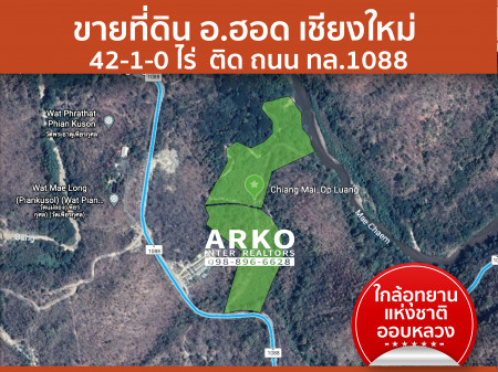 ขาย ที่ดิน ติด ถนน ทล.1088 ที่ดิน อ.ฮอด ออบหลวง เชียงใหม่ 42 ไร่ 1 งาน ใกล้อุทยานแห่งชาติออบหลวง รูปที่ 1