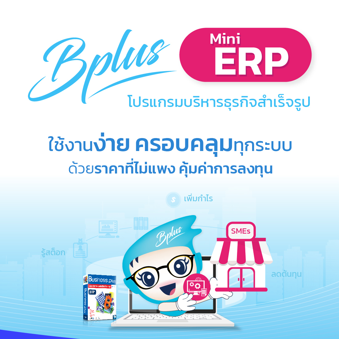 โปรแกรมบริหารธุรกิจสำเร็จรูป BPLUS MINI ERP รูปที่ 1