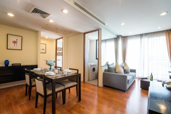 4 star hotel at Ratchada for rent, monthly rental for two bed room 79 sqm full service, rare price รูปที่ 5