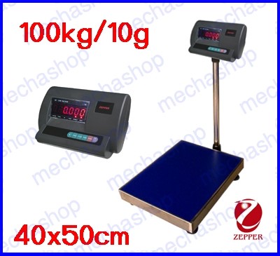 ตาชั่งดิจิตอล เครื่องชั่งตั้งพื้น 100kg ละเอียด10g แท่นชั่ง40x50cm ยี่ห้อ ZEPPER รุ่น A12E-EA รูปที่ 1