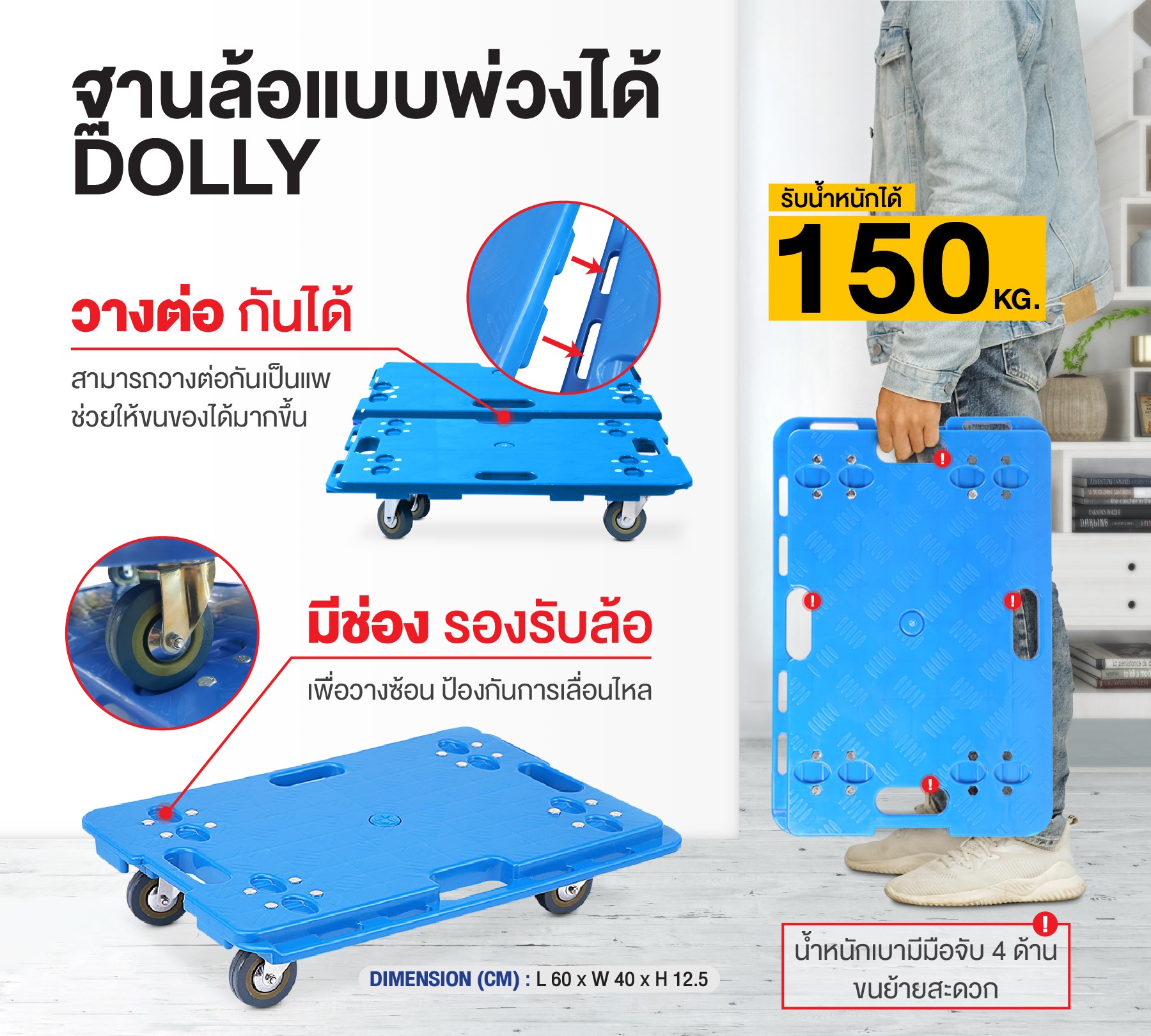 Dolly ล้อเลื่อนเพื่อการเคลื่อนย้าย รูปที่ 1