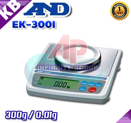 ตาชั่งดิจิตอล เครื่องชั่งแบบตั้งโต๊ะ 300g ละเอียด0.01g รุ่น EK-300i ยี่ห้อ AND   รูปที่ 1