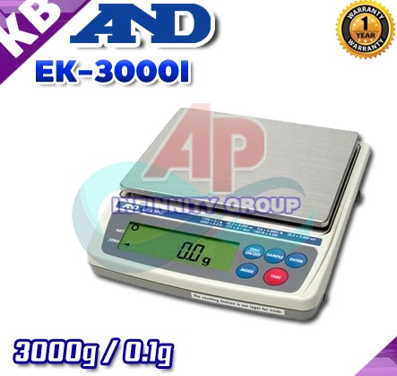 ตาชั่งดิจิตอล เครื่องชั่งแบบตั้งโต๊ะ 3000g ละเอียด 0.1g รุ่น EK-3000i ยี่ห้อ AND   รูปที่ 1