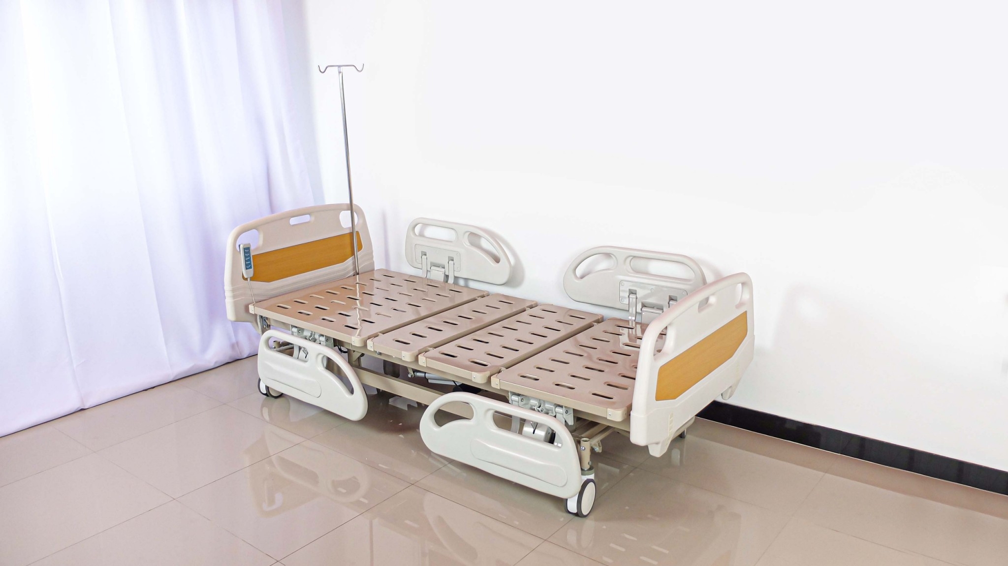 เตียงผู้ป่วยไฟฟ้าแบบ 5 ฟังก์ชั่น หัว-ท้ายABS ราวปีกนก PS24 รูปที่ 1