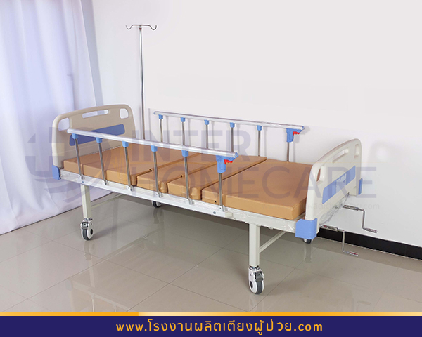 เตียงผู้ป่วย2ไกร์ มือหมุน พื้นเหล็ก หัว-ท้าย ABS รุ่น PS07A รูปที่ 3
