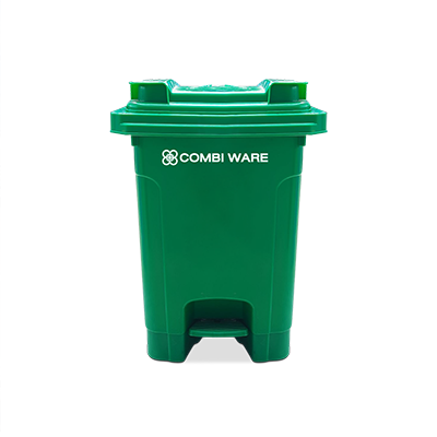 ถังขยะพลาสติก COMBI WARE ขนาด 60 ลิตร, แบบมีเท้าเหยียบ, สีเขียว รูปที่ 1