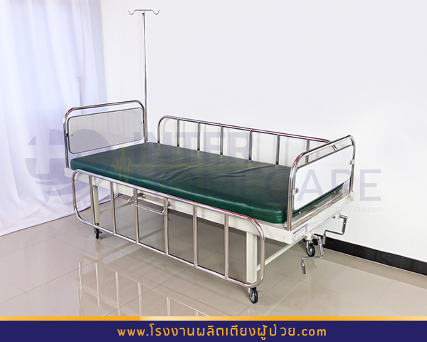 เตียงผู้ป่วย2ไก มือหมุน ราคาประหยัด  รุ่น PS01PP รูปที่ 1