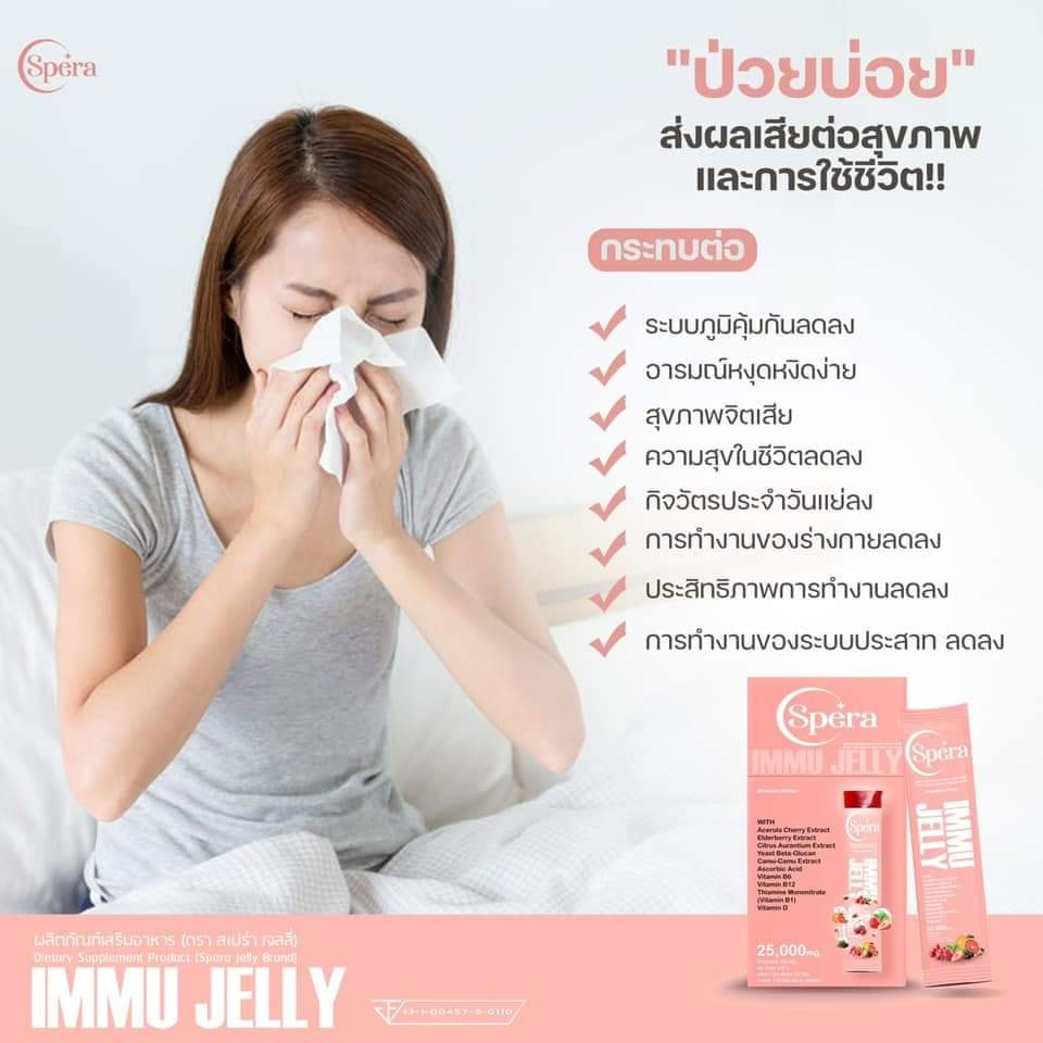 Spera Immu Jelly เจลลี่เสริมภูมิคุ้มกัน พร้อมบำรุงผิวและชะลอวัย สวย แข็งแรง จบ ครบ ในซองเดียว รูปที่ 4