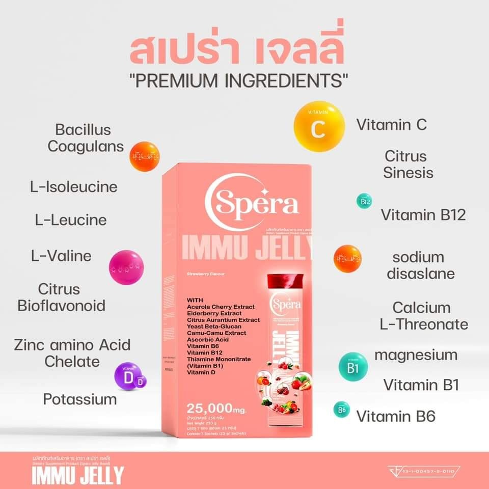 Spera Immu Jelly เจลลี่เสริมภูมิคุ้มกัน พร้อมบำรุงผิวและชะลอวัย สวย แข็งแรง จบ ครบ ในซองเดียว รูปที่ 7