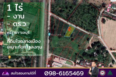 ขาย ที่ดิน ทำเลกลางเมือง ศรีราชา ชลบุรี 1 ไร่ ขนาด 1 ไร่ ติดJ Cityศรีราชา ใกล้โรงเรียนอัสสัมชัญ ศรีราชา รูปที่ 2