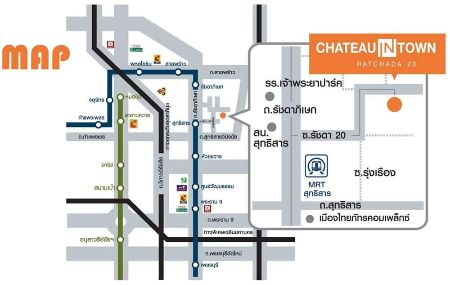 ขาย คอนโด ชาโตว์อินทาวน์ 66.97 ตรม. ใกล้รถไฟฟ้าใต้ดิน MRT สถานีรัชดาภิเษก ประมาณ 400 เมตร รูปที่ 5