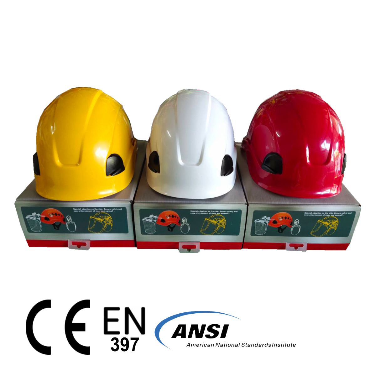 หมวกกันน็อคปีนเขา หมวกปีนเขา หมวกทำงานที่สูง หมวกนิรภัยที่สูง หมวกนิรภัย PPE หมวกจักรยาน  Climbing Style Safety Helmet รูปที่ 7