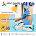 รูปย่อ ถุงมือยาง Aiif Plus Nitrile Powder-Free Examination Gloves ชนิดไม่มีแป้ง ผลิตจากยางสังเคราะห์ ชนิด ยางไนไตร รูปที่2