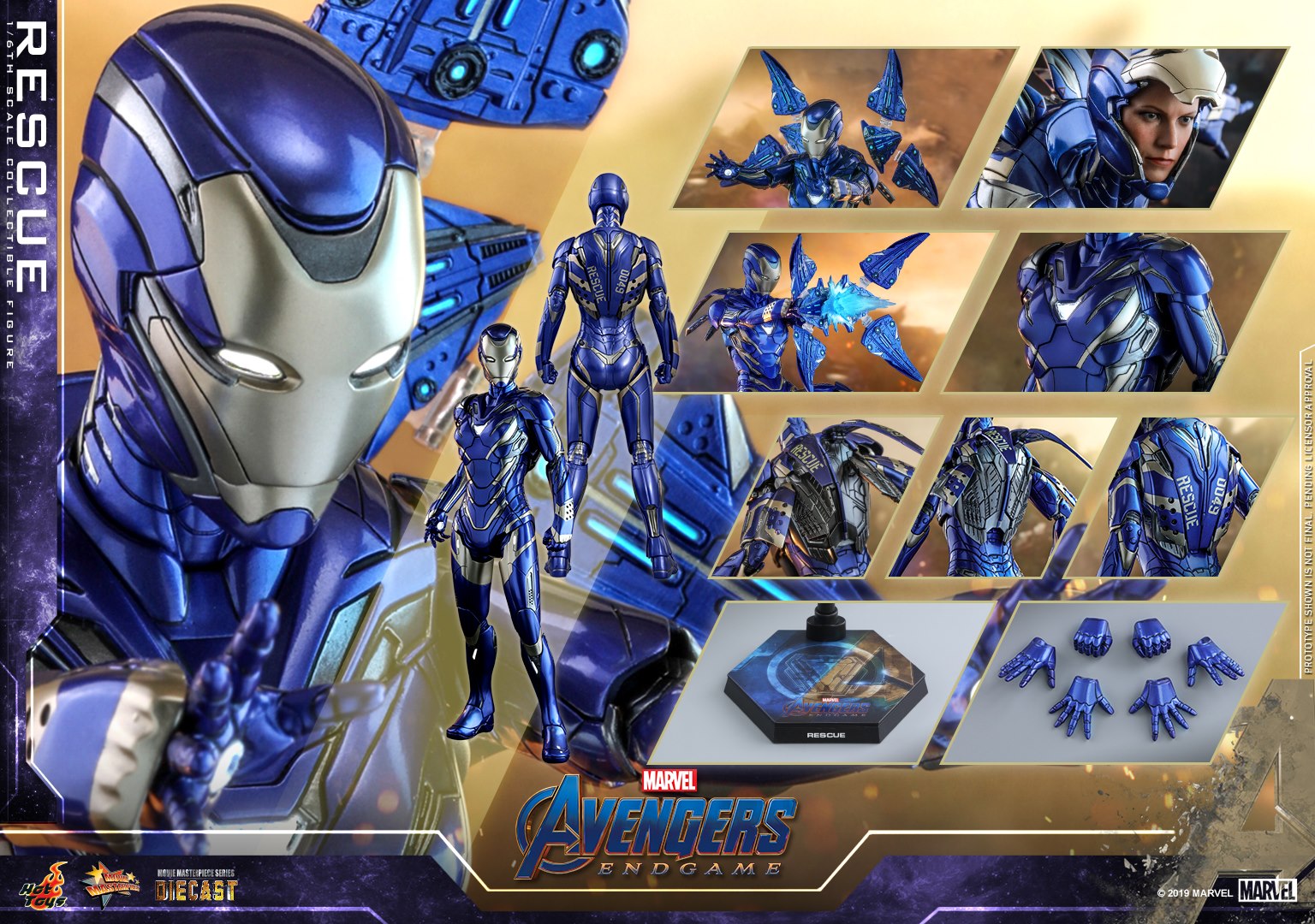 Hot Toys MMS538D32 Avengers: Endgame Rescue Pepper Potts Mark XLIX Mark49 โมเดลไอออนแมน เรสคิว ภาคเอนเกม ของใหม่ของแท้ รูปที่ 4