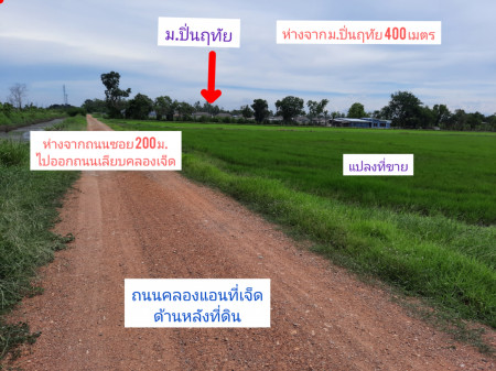 ที่ดินหนองเสือคลองเจ็ด ปทุมธานี ใกล้ ม.ปิ่นฤทัย 400 เมตร รูปที่ 1