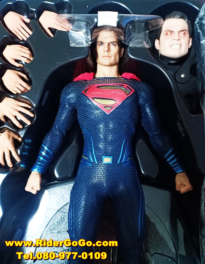 HOT TOYS Superman BVS + LED Head Sculpt โมเดลซุปเปอร์แมน ภาคปะทะกับแบทแมน มีหัวไฟ LED เพิ่มให้ด้วย สภาพสวยใหม่ของแท้ รูปที่ 6