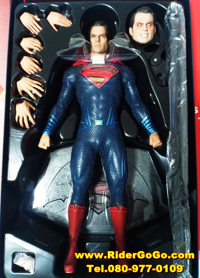 HOT TOYS Superman BVS + LED Head Sculpt โมเดลซุปเปอร์แมน ภาคปะทะกับแบทแมน มีหัวไฟ LED เพิ่มให้ด้วย สภาพสวยใหม่ของแท้ รูปที่ 1