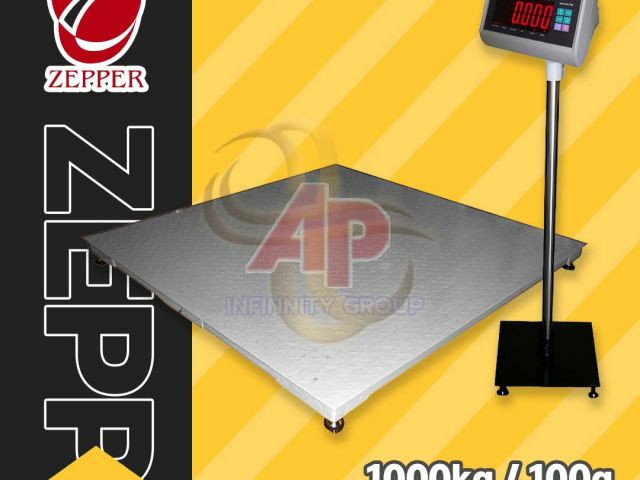 ตาชั่งดิจิตอล เครื่องชั่งแบบวางพื้น 1000กิโลกรัม ละเอียด100g ZEPPER T7E-FW1010-1000  รูปที่ 1