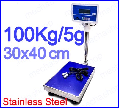 ตาชั่งดิจิตอล เครื่องชั่งแบบตั้งพื้น MACATA Stainless Steel TZ Series 100kg ละเอียด5g มี RS232 เชื่อมต่อคอมพิวเตอร์ได้ รูปที่ 1