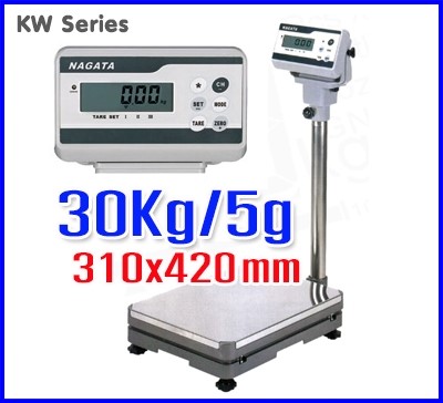 ตาชั่งดิจิตอล เครื่องชั่งตั้งพื้น KW Series platform Scales 30kg ละเอียด5g ฐานครอบสแตนเลส ยี่ห้อ NAGATA รูปที่ 1