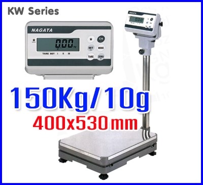 ตาชั่งดิจิตอล เครื่องชั่งตั้งพื้น KW Series platform Scales 150kg ละเอียด10g ฐานครอบสแตนเลส ยี่ห้อ NAGATA รูปที่ 1