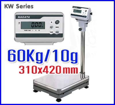 ตาชั่งดิจิตอล เครื่องชั่งตั้งพื้น KW Series platform Scales 60kg ละเอียด10g ฐานครอบสแตนเลส ยี่ห้อ NAGATA รูปที่ 1