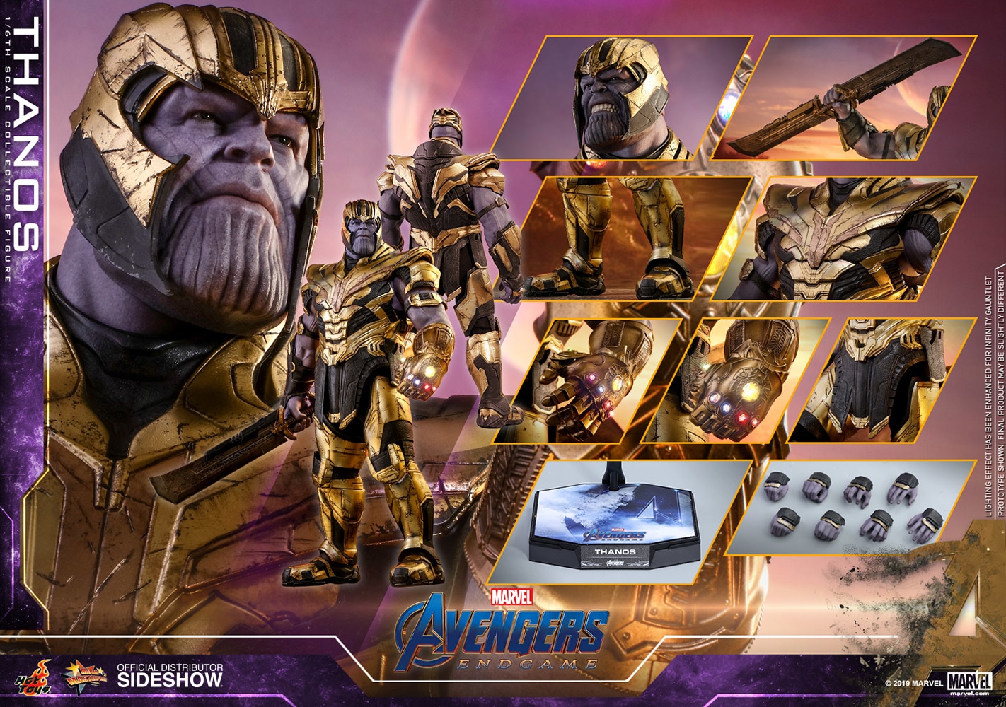 HOT TOYS Thanos MMS529 Avengers Endgame โมเดลธานอส ภาคเอนเกม สภาพดีสวยของครบ ของแท้ รูปที่ 7