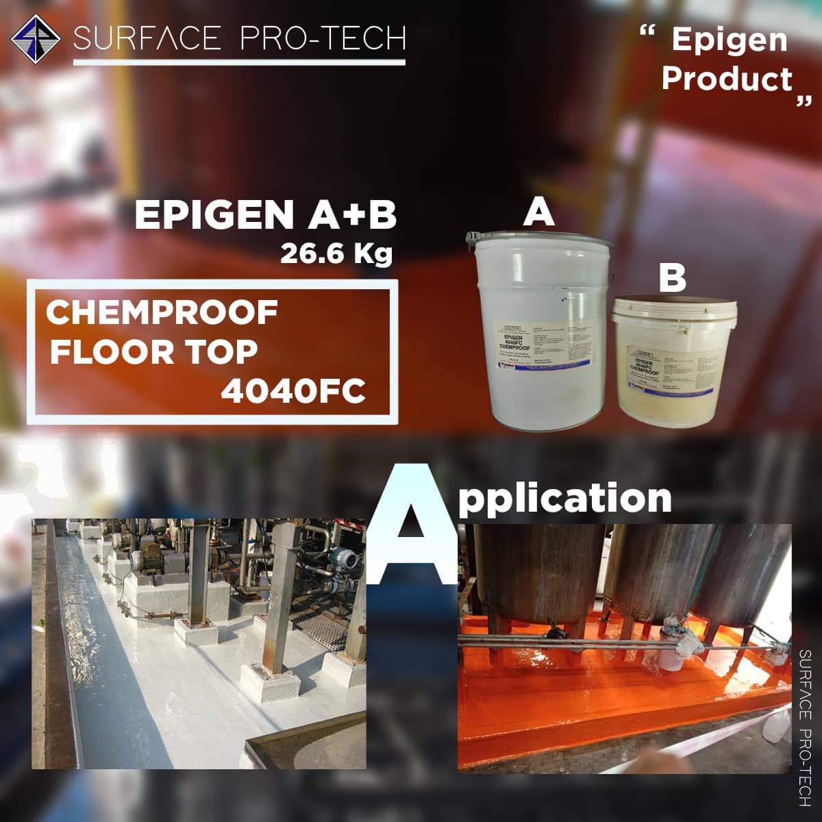  Epigen 4040 อีพ็อกซี่เซรามิคชนิด (A+B) อีพ็อกซี่ป้องกันการกัดกร่อน ความชื้น น้ำเค็ม สารเคมีได้ดี รูปที่ 1