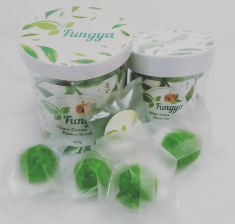สครับชาเขียวผสมน้ำผึ้งเมือกหอยทาก Fungya และสบู่สมุนไพรใบบัวบก Fungya พร้อมส่งทั่วประเทศ  รูปที่ 3
