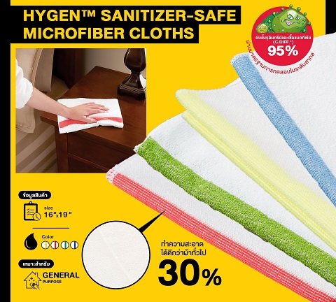 Sanitizer-Safe Microfiber Cloth  ผ้าไมโครไฟเบอร์สี่สีแยกตามประเภทการใช้งานรุ่นSanitizer รูปที่ 1