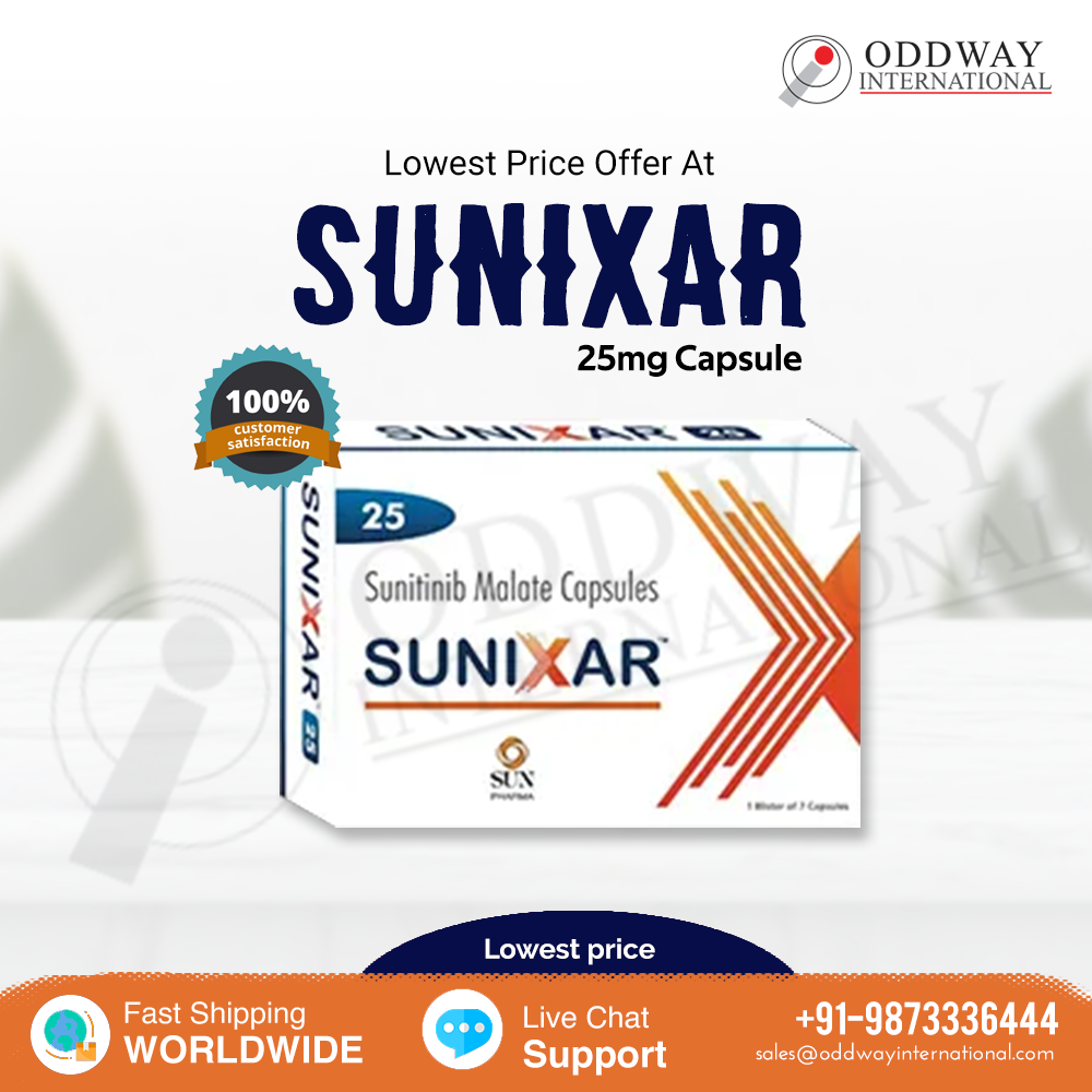 ราคา Sunixar 25mg Sunitinib Capsule - Oddway International รูปที่ 1