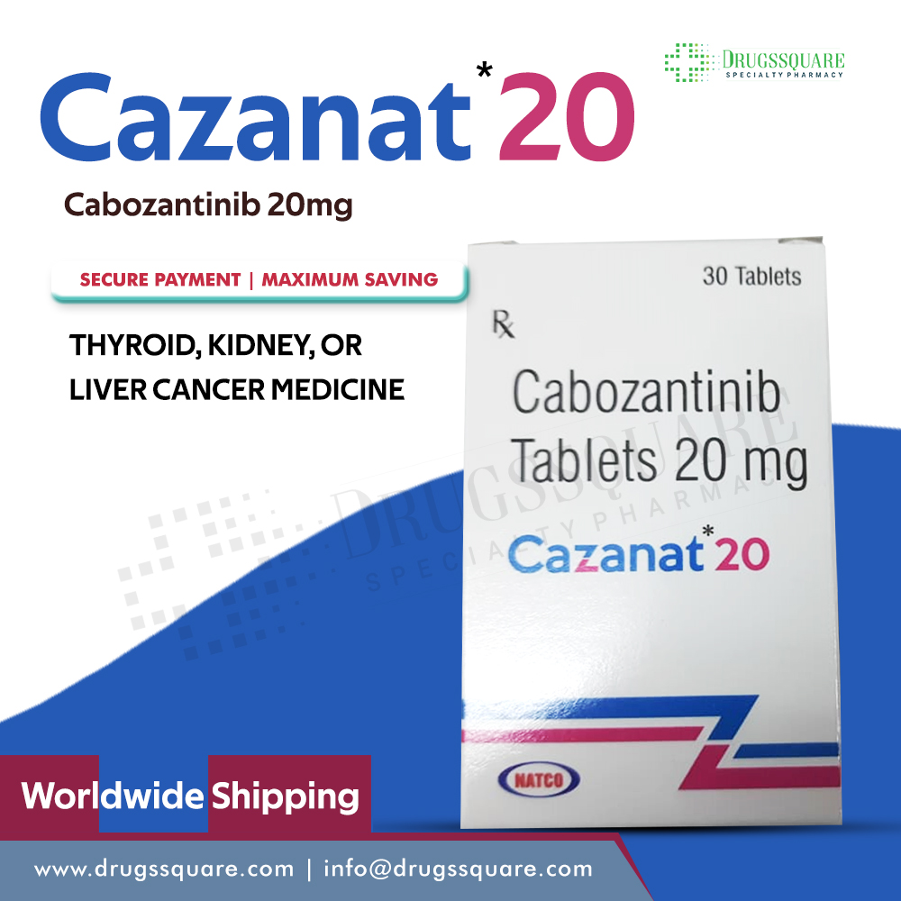 Buy Cazanat 20 mg Online | Natco Cabozantinib Tablet at Lowest Price in Thailand รูปที่ 1