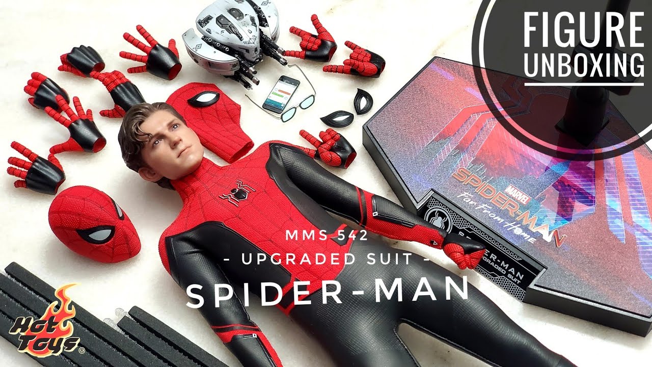 Hot Toys SpiderMan: Far From Home (Upgraded Suit) โมเดลสไปเดอร์แมน ภาคฟาร์ฟอร์มโฮม ชุดอัพเกรด แดงดำ ของใหม่ของแท้ รูปที่ 3