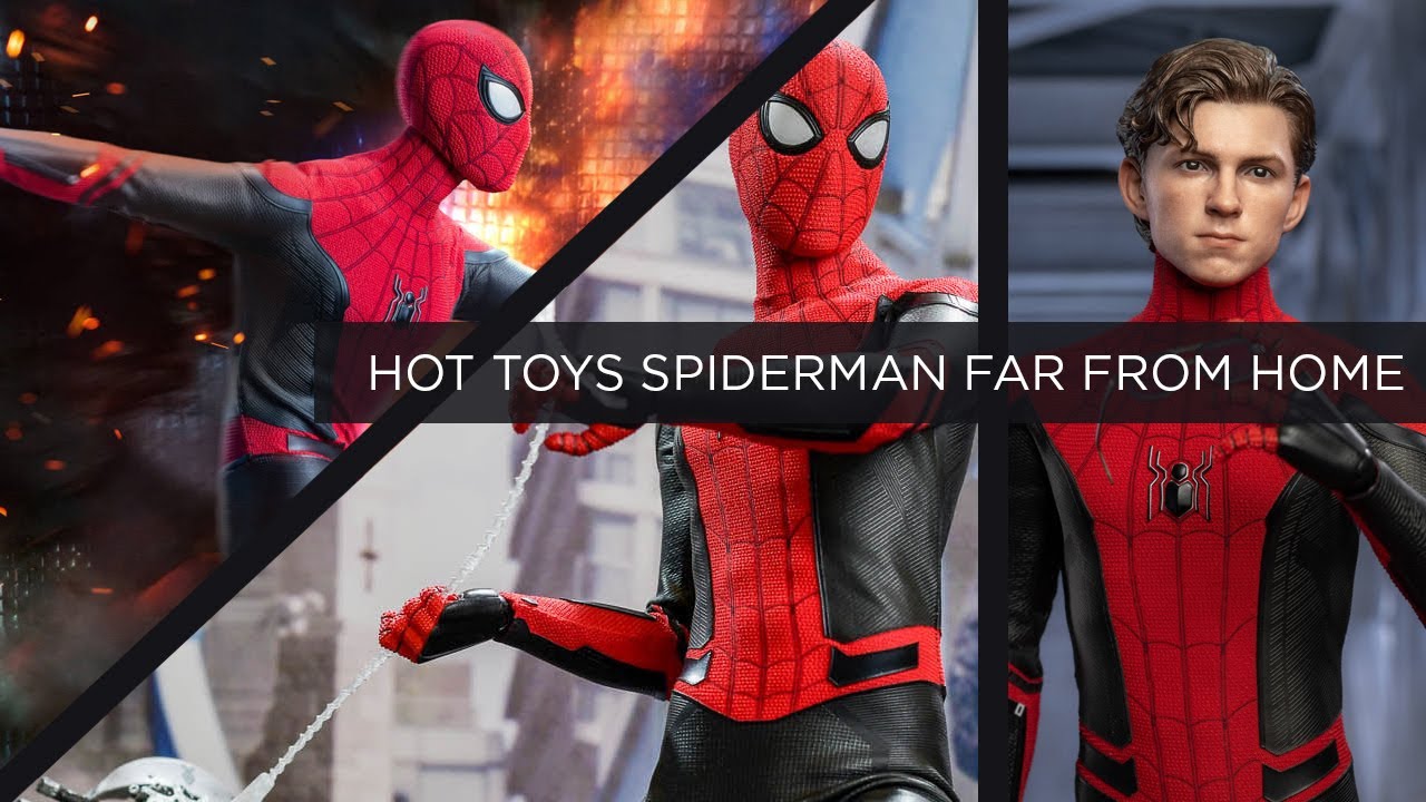 Hot Toys SpiderMan: Far From Home (Upgraded Suit) โมเดลสไปเดอร์แมน ภาคฟาร์ฟอร์มโฮม ชุดอัพเกรด แดงดำ ของใหม่ของแท้ รูปที่ 4