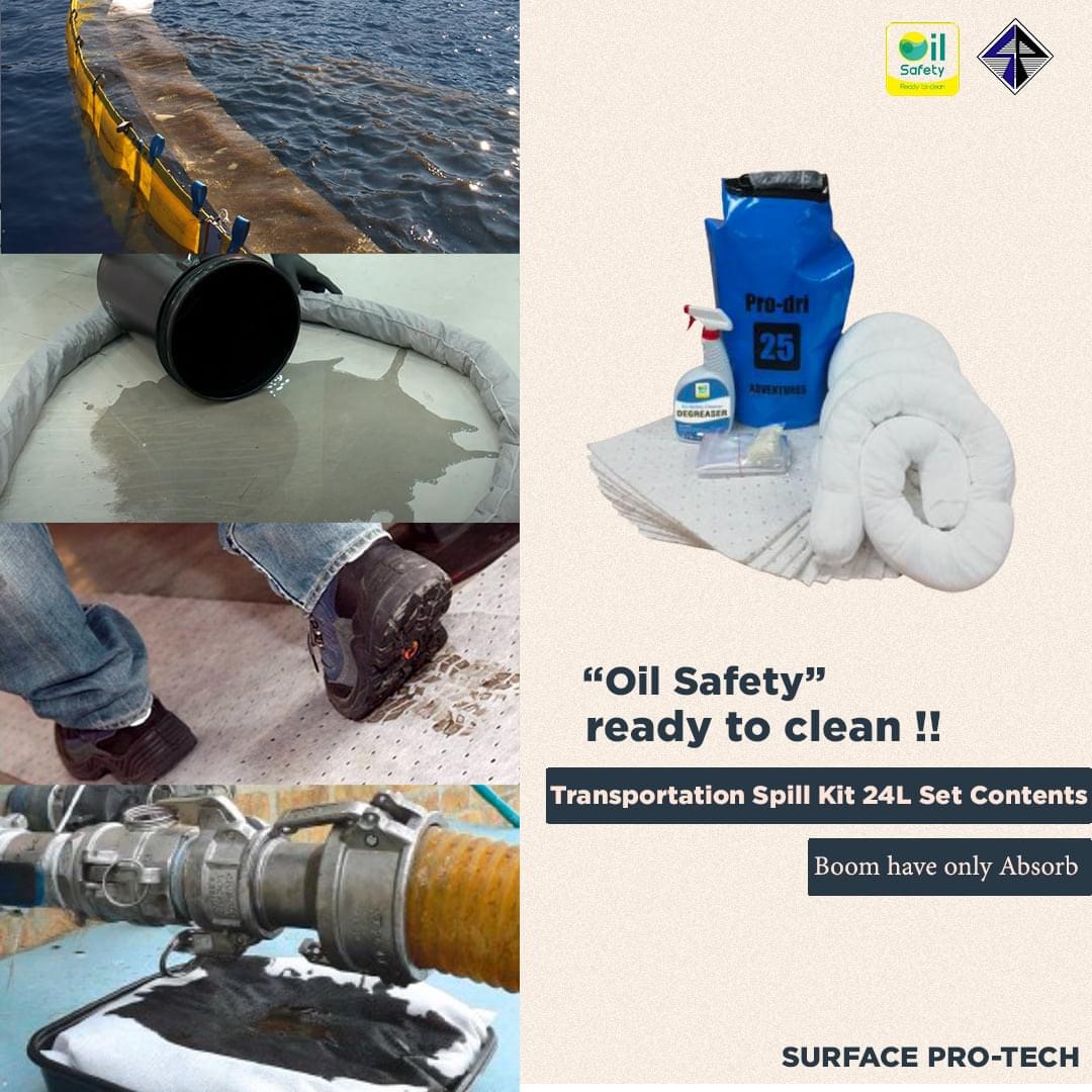 วัสดุดูดซับน้ำมันแบบพกพา Oil Safety Transportation Spill Kit  ยับยั้งการหกรั่วไหลของน้ำมัน ขนาด 24 L.  รูปที่ 2