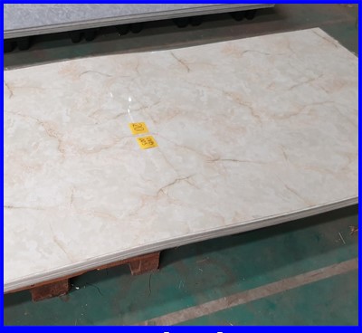 แผ่นลายหินอ่อน ไม้เทียม แผ่นหินเทียม หินวีเนียร์ ตกแต่งบ้าน UV Marble Board  รุ่น KL8007-5  Material Pvc Resin  Calcium Powder รหัสแบบ UVB003 รูปที่ 1