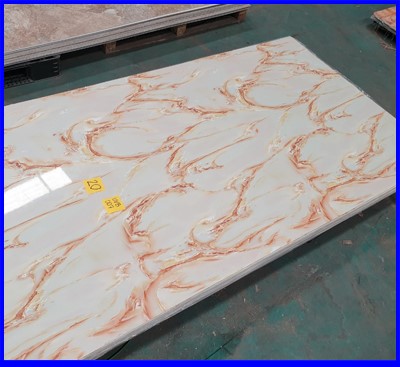 แผ่นลายหินอ่อน ไม้เทียม แผ่นหินเทียม หินวีเนียร์ ตกแต่งบ้าน UV Marble Board  รุ่น KL8178  Material Pvc Resin  Calcium Powder รหัสแบบ UVB007 รูปที่ 1