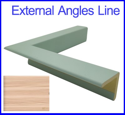 ตัวครอบฉาก จบฉาก มุมจบขอบ External Angles Line Same color As pvc wall panel รหัสแบบ PWP010 รูปที่ 1