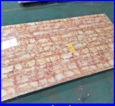แผ่นลายหินอ่อน ไม้เทียม แผ่นหินเทียม หินวีเนียร์ ตกแต่งบ้าน UV Marble Board  รุ่น KL8041  Material Pvc Resin  Calcium Powder รหัสแบบ UVB004 รูปที่ 1