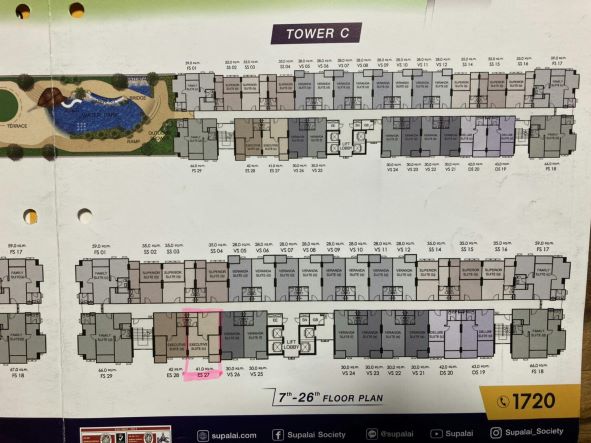 CM03791 ขายดาวน์ คอนโด ศุภาลัย เวอเรนดา รามคำแหง Supalai Veranda Ramkhamheang Executive Suite (C) 41 M2 Tower C Floor 12A  รูปที่ 1