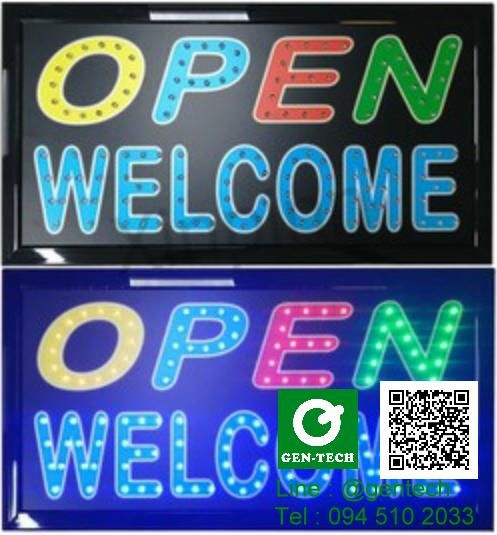 ป้ายไฟOPEN WELCOME รูปที่ 1