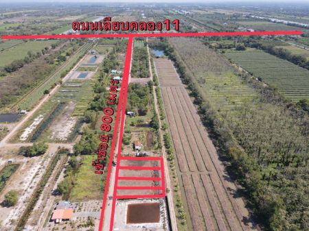 ขาย ที่ดิน แบ่งขายที่ดิน น้ำไฟพร้อมคลอง 11 100 ตร.วา ที่ดินหน้ากว้างติดถนนสาธารณะ 12.5 เมตร ลึก 30 เมตร รูปที่ 1