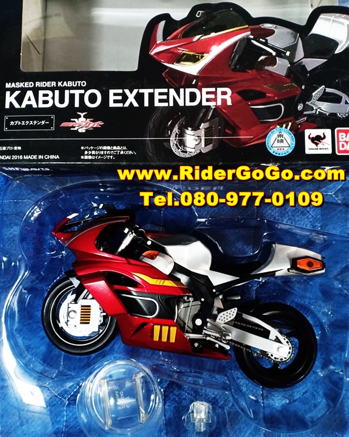 โมเดลฟิกกุอาร์ทมาสค์ไรเดอร์คาบูโตะ มาพร้อมมอเตอร์ไซค์คู่ใจ S.H.Figuarts Masked Rider Kabuto + Kabuto Extender สภาพสวยใหม่ของแท้Bandai ประเทศญี่ปุ่น รูปที่ 3