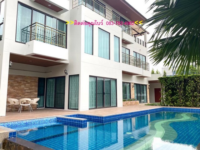 CC 1191 บ้าน ให้เช่า คฤหาสน์หรู 3 ชั้น  พระราม9 พร้อมสระว่ายน้ำส่วนตัว 6 bedrooms การตกแต่งหรู รูปที่ 1