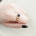 รูปย่อ แหวนไพลินจันท์แท้ ดีไซน์แหวนเก๋ๆ ด้านข้างประดับด้วยเพชรสวิส ตัวเรือนทองแท้ แหวนพลอยหลุดจำนำจากร้าน สภาพใหม่ พร้อมส่ง รูปที่2