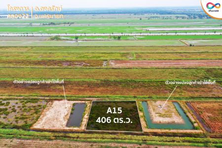 ให้เช่า ที่ดิน วิวสวย เชื่อมสู่ธรรมชาติคลอง 22 องครักษ์ 1 ตร.วา ผ่อนได้นานสูงสุด 5ปี รูปที่ 2