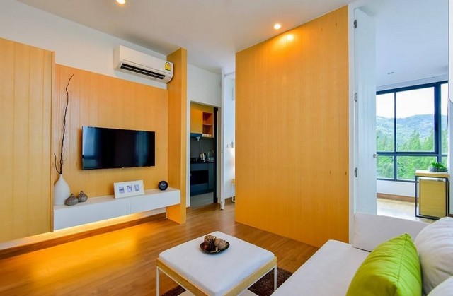 For Rent : Thalang, Hill Myna Condotel, 5th Floor, At the conner, 1B1B รูปที่ 1